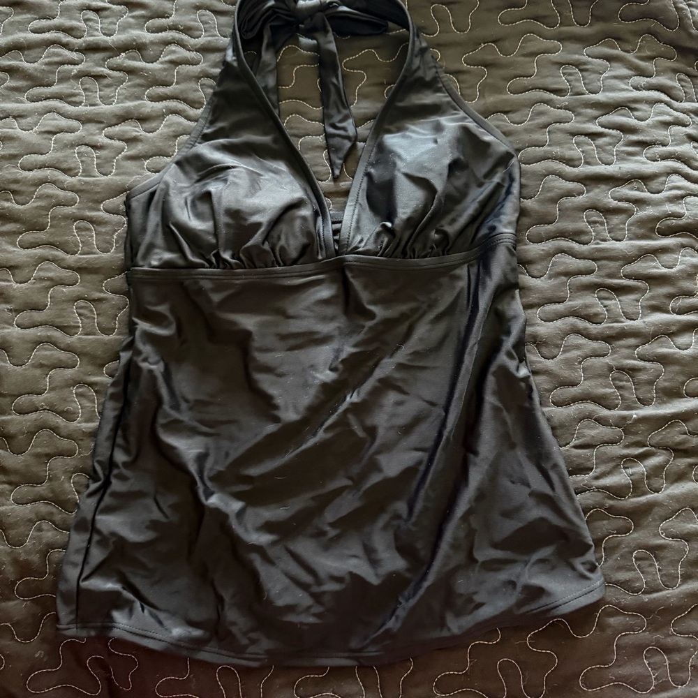 GAP Black Halter Tankini Swim Top